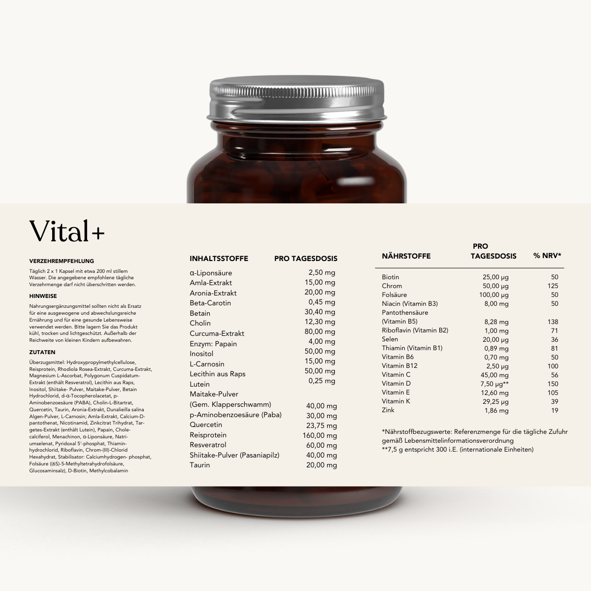 Abgebildet ist eine braune Nahrungsergänzungsflasche mit einem silbernen Deckel. Das Etikett trägt die Aufschrift "Die 3er-Kombi - Arthro Premium Vitalstoffe" von Liebscher & Bracht und hebt Glucosamin, Hyaluronsäure und Nährstoffe zur Unterstützung des Immunsystems hervor, alle Angaben in deutscher Sprache.