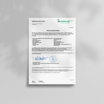 Ein Brief auf dem Briefkopf der AGROLAB LUFA GmbH in deutscher Sprache, mit grünem Logo, maschinengeschriebener Information über Vitamin B12+ für 4 Monate von Liebscher & Bracht, Aufzählungspunkten, einem blauen Rundstempel, zwei Unterschriften am unteren Rand und datiert 12.12.2022.